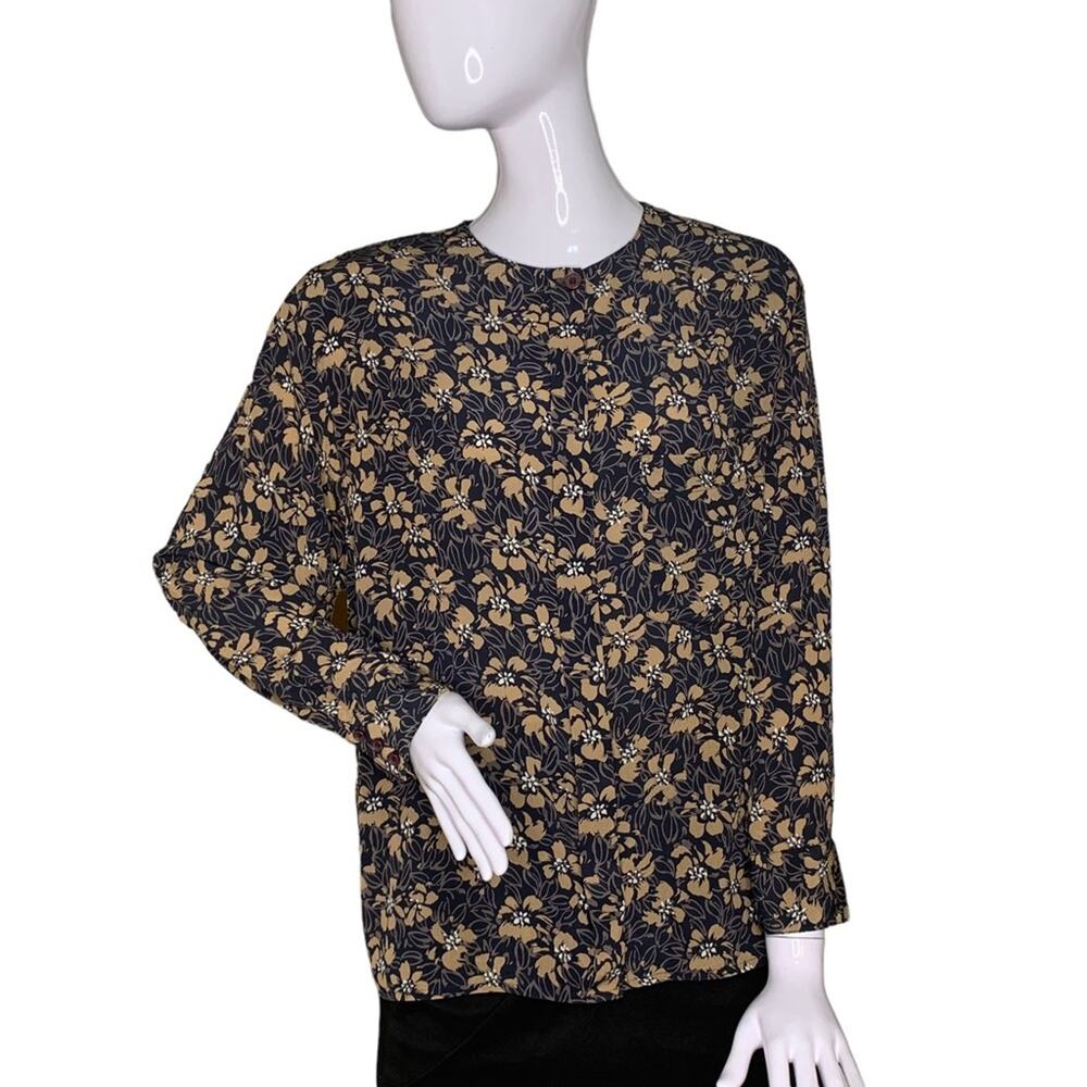 Vintage Christian Dior Separates Blouse Button Down Long Sleeve Size 14 …